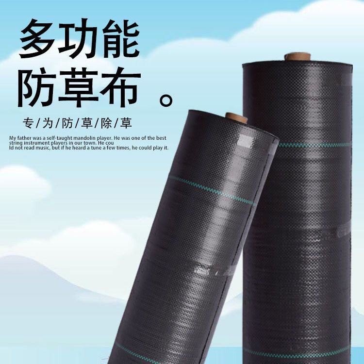 防草布PP100g2米宽新料农用种植大棚编织布果园整卷地布生产厂家