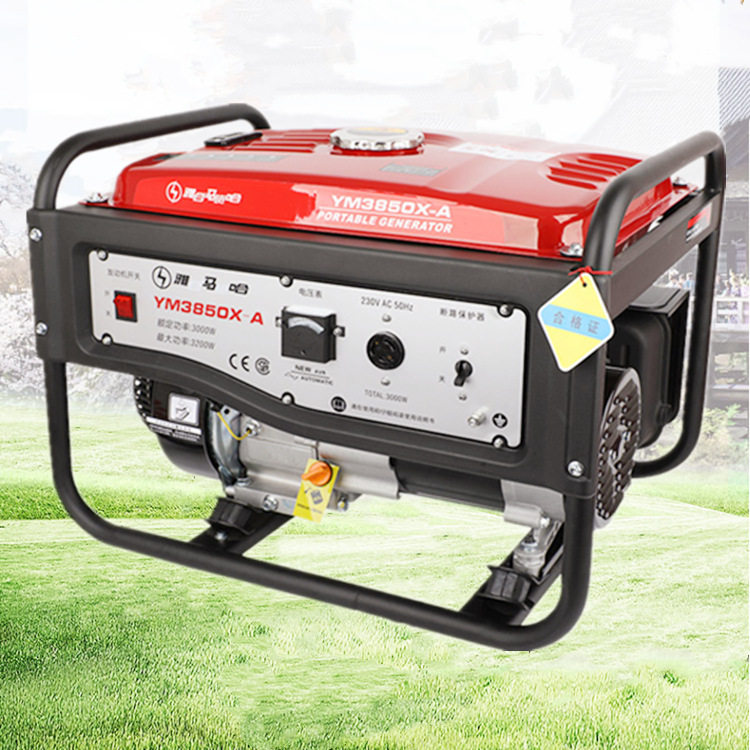 3KW小型开架款手启动+烧柴油发电机 移动式应急抢修施工发电机