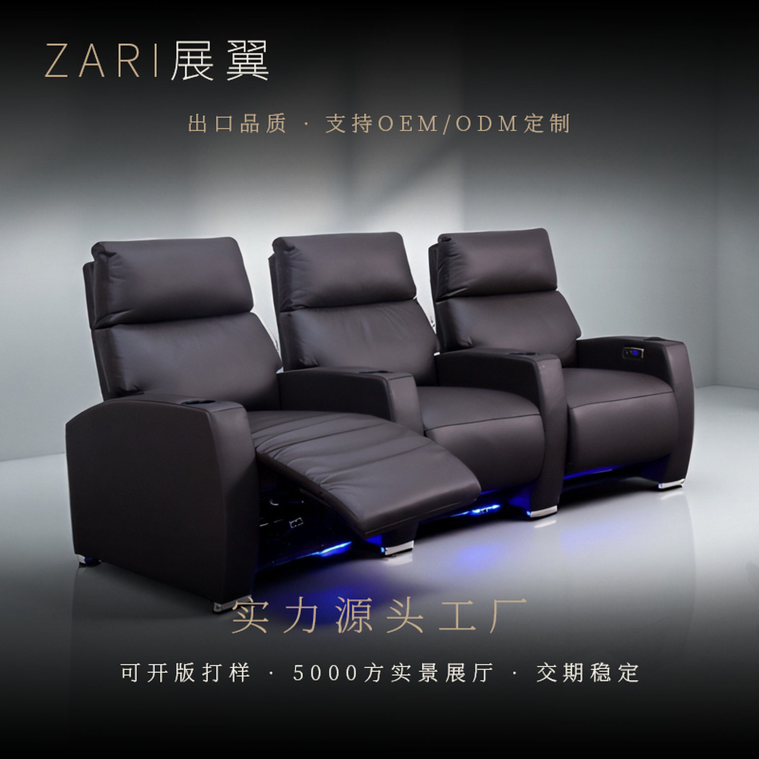 展翼家具2024新款影音室多功能电动影视厅私人家庭影院沙发