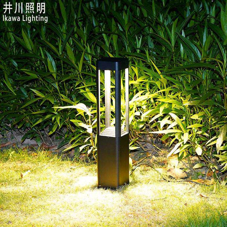 草坪灯80cm户外防雨花园草地灯别墅公园庭院景观小路灯方形铝材灯