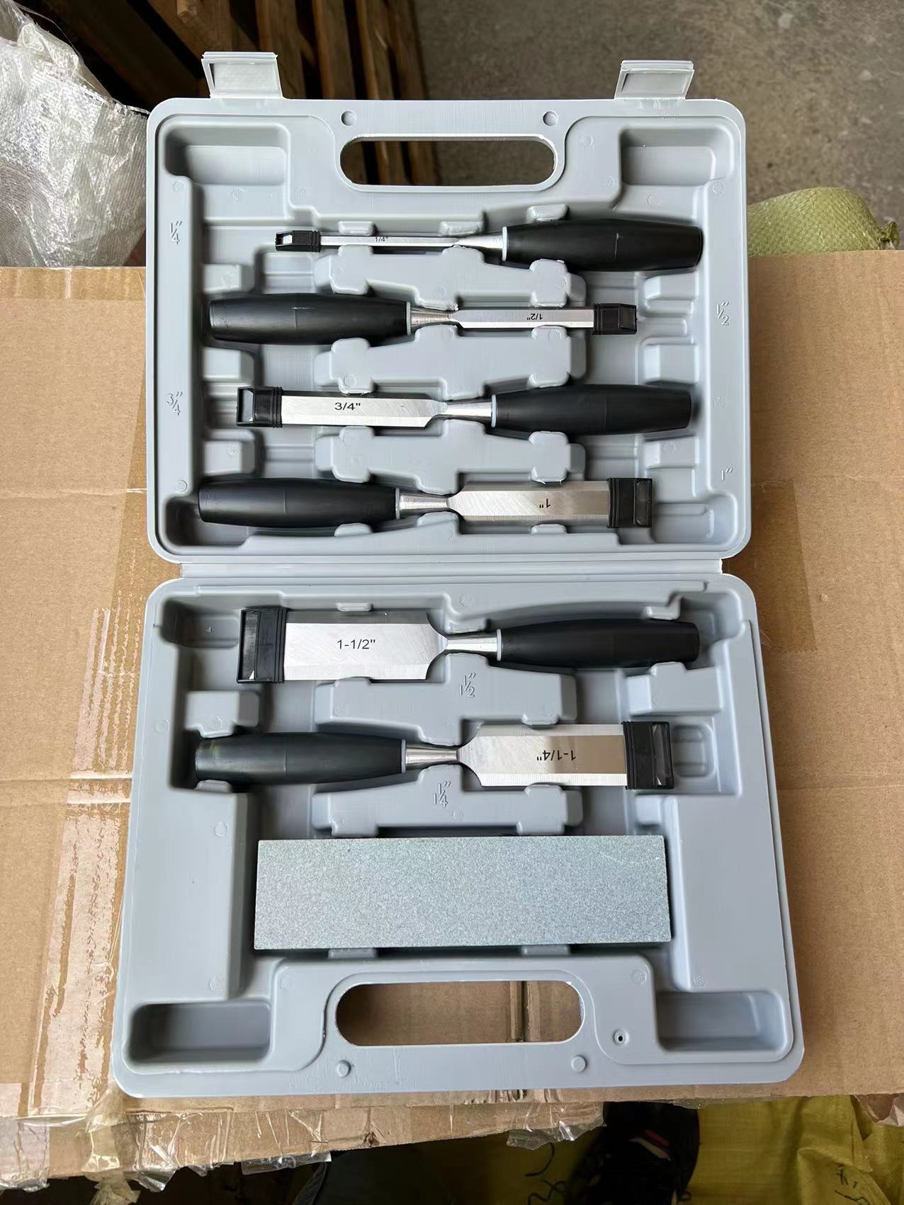 木工凿扁铲7件套油石磨刀石