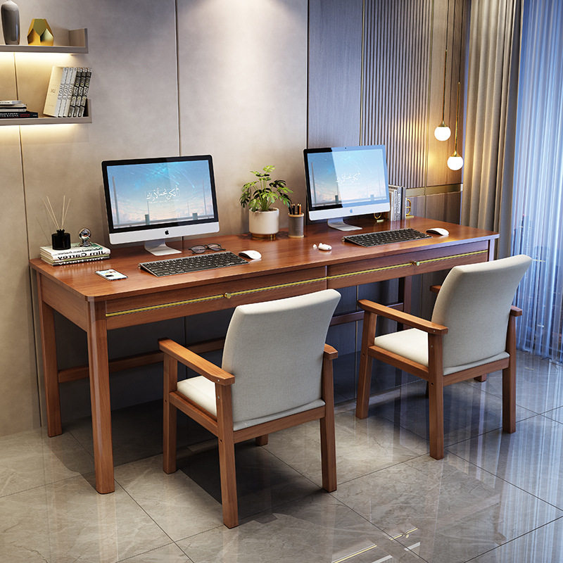 双人实木书桌初中生客厅大长条写字桌简约卧室中学生家用学习桌子,电子元器件市场,电线扎带/束线带,淘宝优惠券,粉丝福利购,淘宝优惠卷