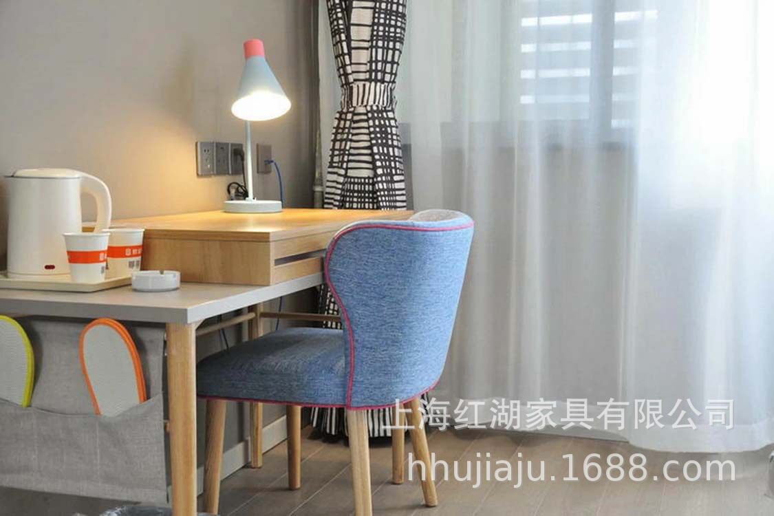 如家酒店简约实木客房家具