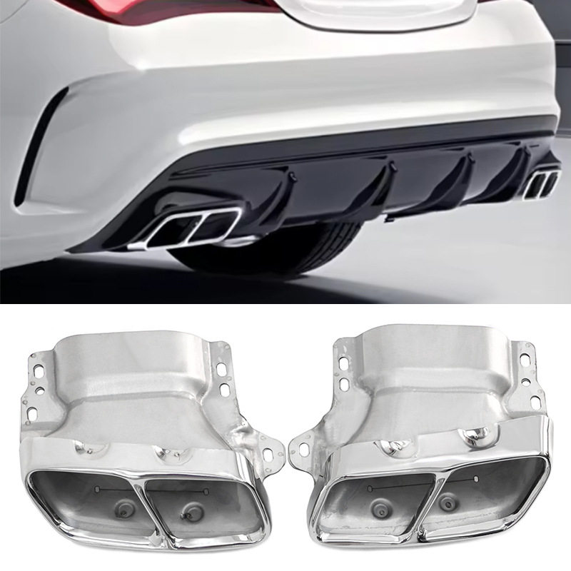 适用于奔驰A级W176 CLA45尾喉 A200 260 GLA45排气管四出方形尾喉