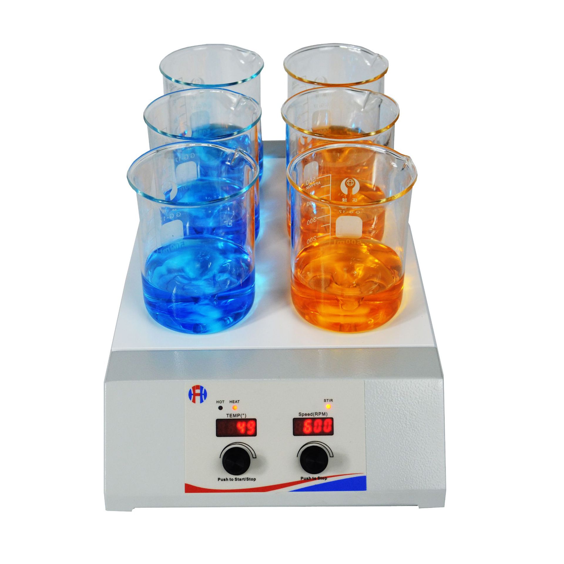 HSHA-6D多联磁力搅拌器6联9联大容量磁力搅拌机数显恒温可调速