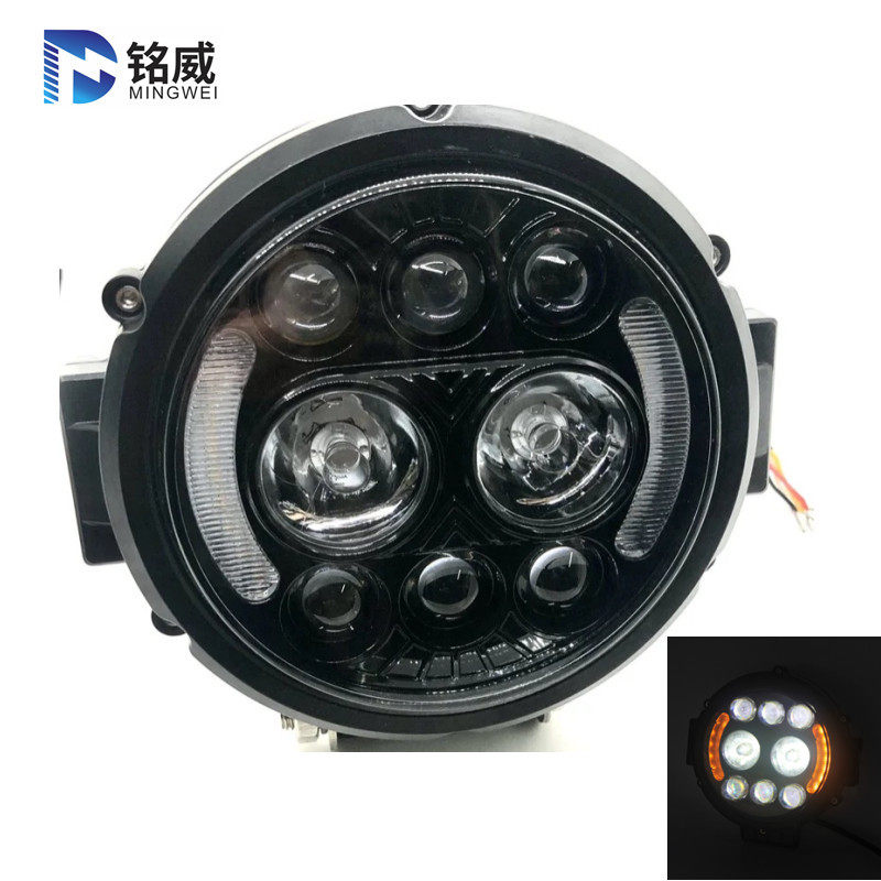 跨境爆款汽车LED7寸圆形龙版射灯越野车改装前杠车顶工作灯