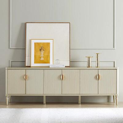 美式轻奢电视柜北欧客厅地柜小户型卧室储物柜简欧实木视听柜墙柜