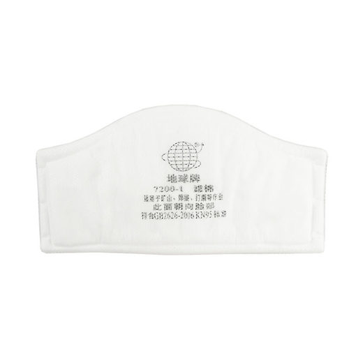 地球牌7200防尘面具 硅胶防尘面罩防工业粉尘电焊打磨 配7200-1棉