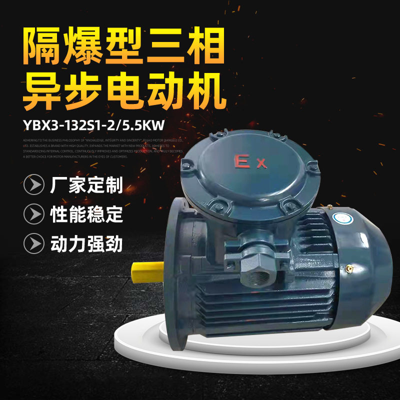 YBx3防爆型三相异步电动机 立式卧式防爆型电动机 高效率防爆电机