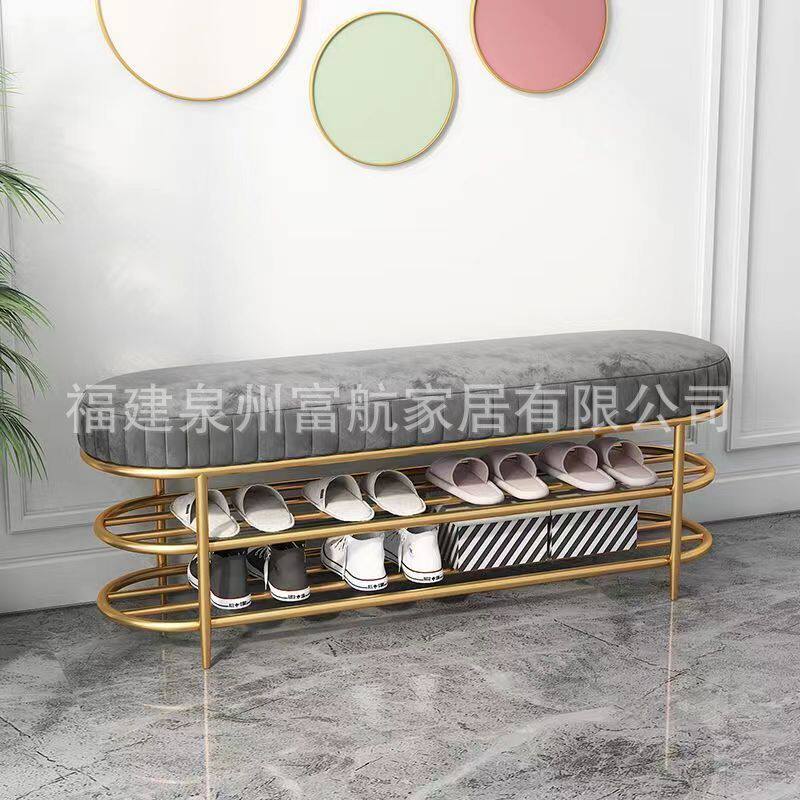 家用换鞋凳店铺试鞋长条座椅入户换鞋凳软包坐垫可坐试鞋子收纳架