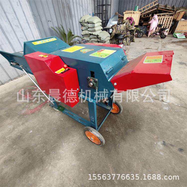 6刀家用小型铡草机多功能干湿两用碎草两相电铡草粉碎一体机