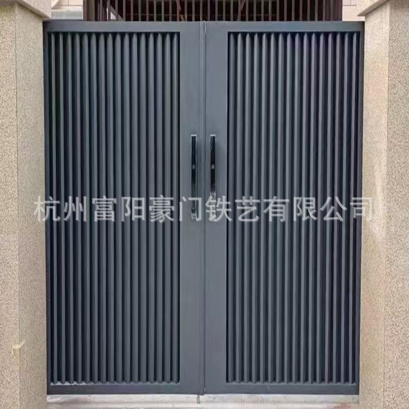 铝合金别墅双开门农村庭院大门户外铝艺院子围墙自建房双开门