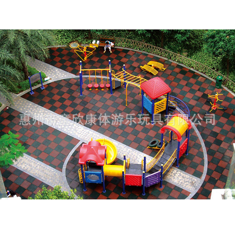 幼儿园室外塑胶地垫加厚健身房地垫游乐场地地垫 加厚2.5地垫