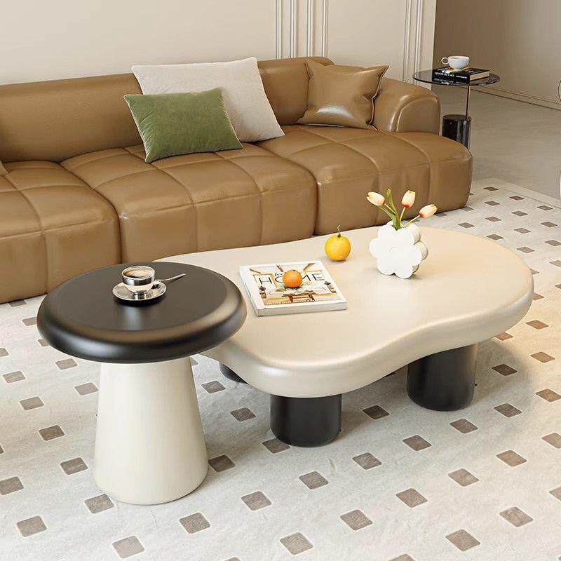网红奶油风不规则云朵茶几小户型现代简约高级感极简茶桌客厅家用