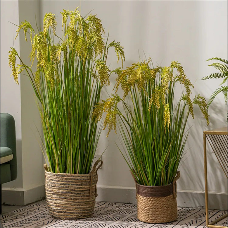 仿真稻谷水稻麦穗假花绿植物家居客厅博物馆展厅商场店铺装饰摆件