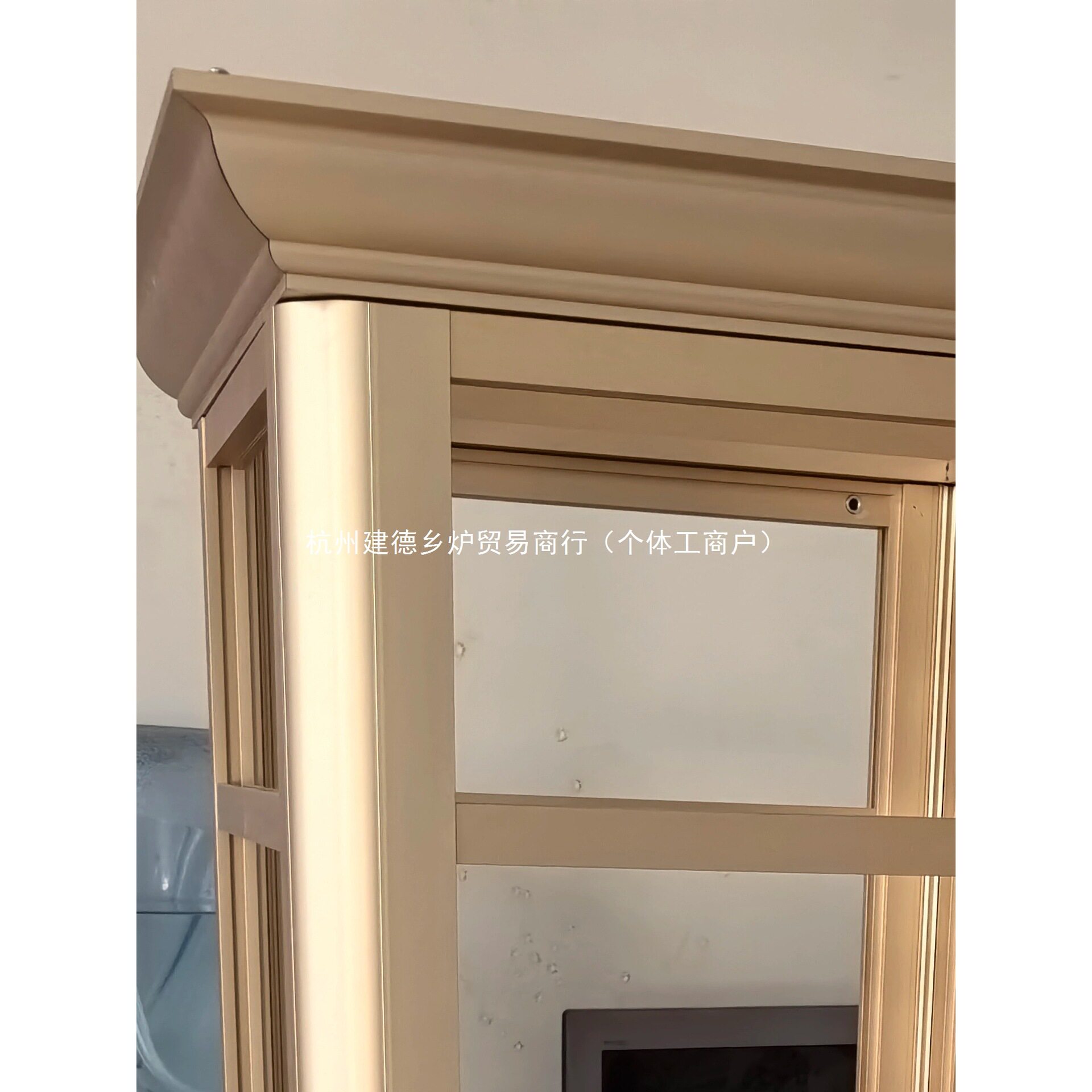 纱窗纱门展架 推拉折叠纱门展示架四面放8个样窗架金色带帽头包邮