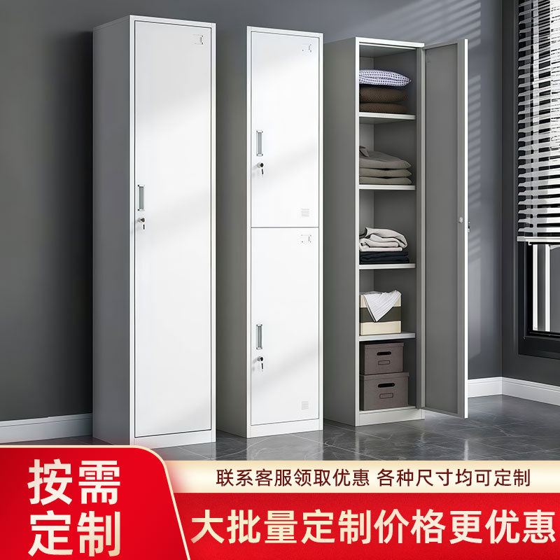 单门更衣柜铁皮柜单人柜员工柜储物柜钢制更衣箱小现代简约风