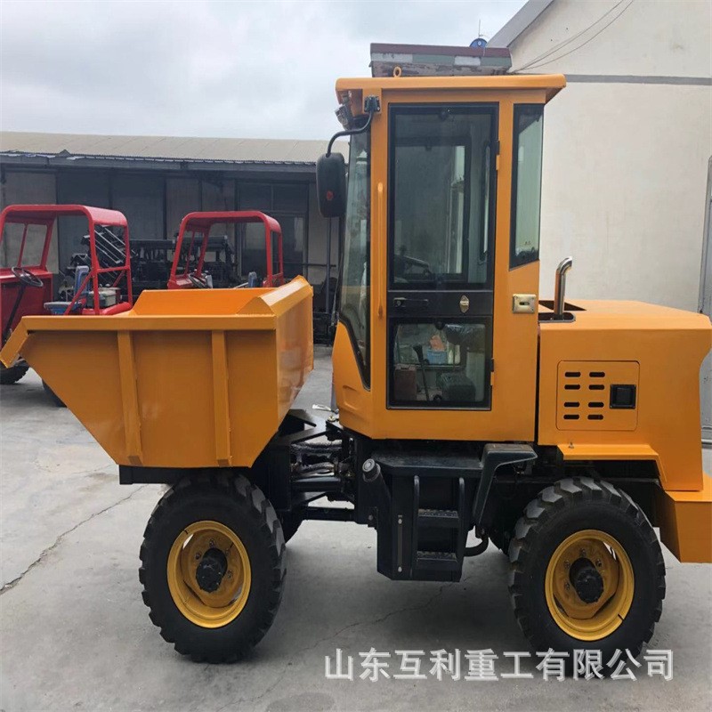 1吨2吨3吨蹦蹦车小型电动工地运输翻斗车工程柴油前自卸式翻斗车