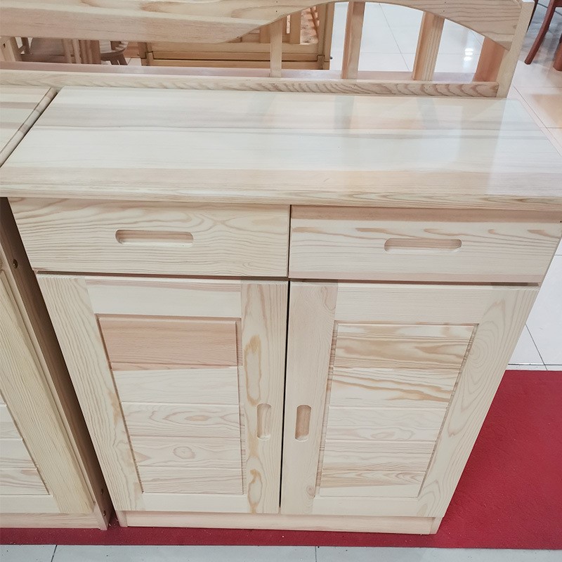 现代简约家用实木鞋柜多层鞋柜小户型两门大容量收纳柜客厅玄关柜