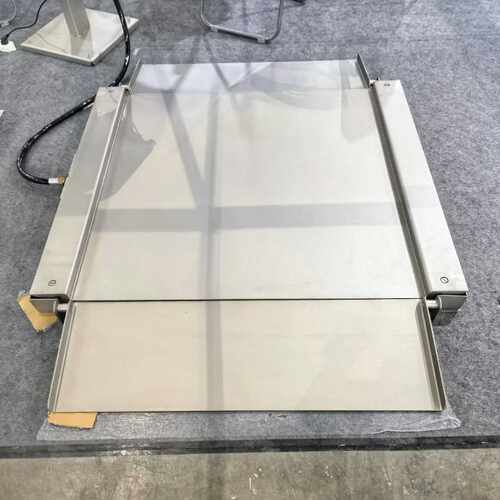 800X800MM不锈钢双斜坡电子地磅小推车移动1.0x1.0m带引坡平台秤
