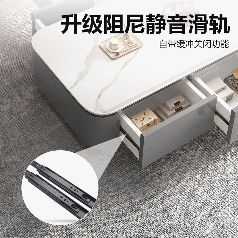 ?电视柜农村家用实木茶几新款家用客厅储物电视柜组合实木岩板落