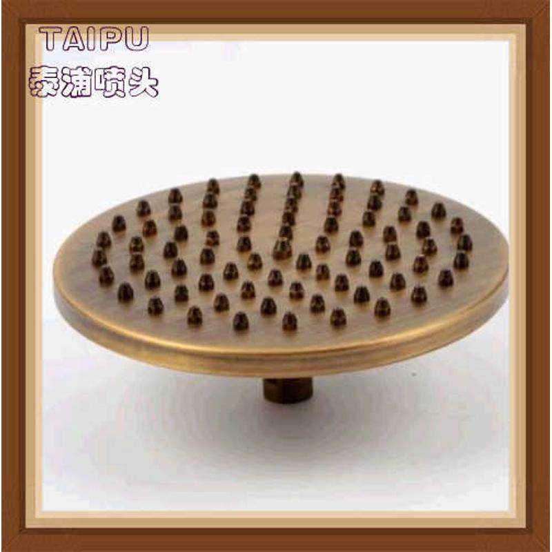 全铜浴室8寸直径20cm加厚仿古复古欧式顶喷卫生间厕所淋浴花洒头