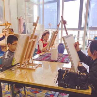 可调节迷你画架折叠便携可收纳画箱画盒画板架 榉木制桌面画架台式