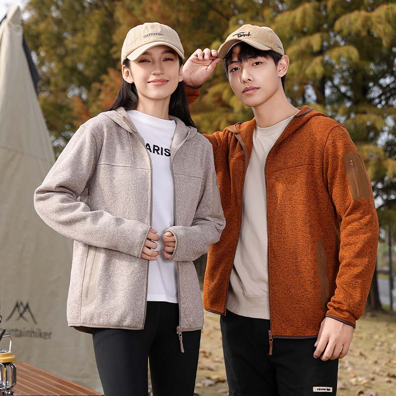 【CC家居控】新款保暖防寒休闲纯色针织连帽外套 H658-YLR8806