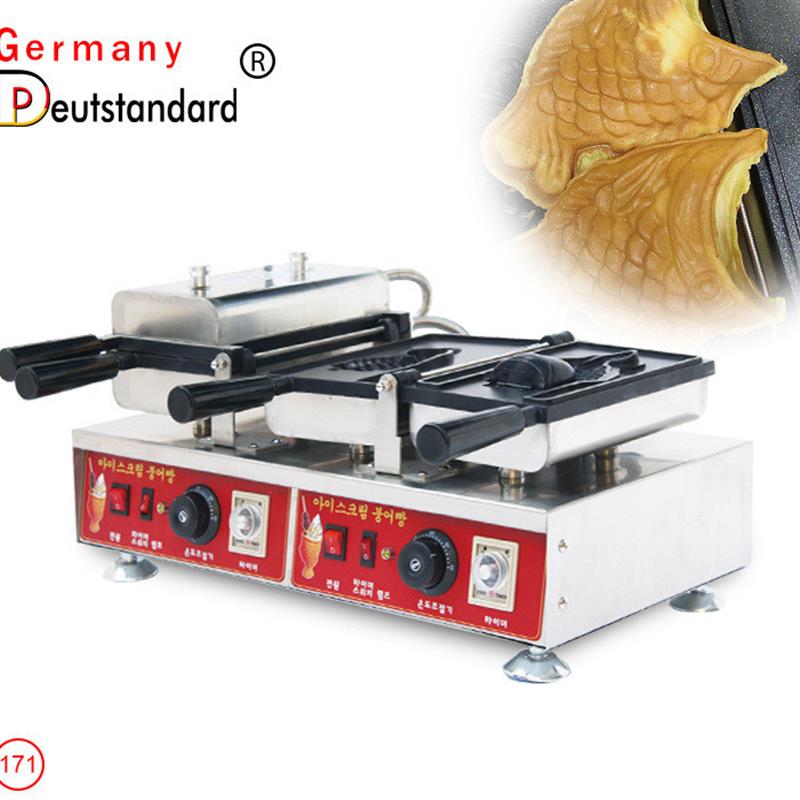 鲷鱼烧冰淇淋机/韩国大口鲷鱼烧/大开口鱼型冰淇淋壳鲷鱼烧机商用