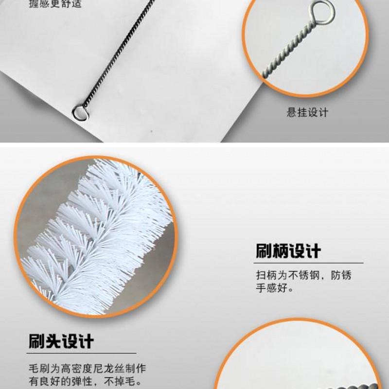 家用长柄白塑料尼龙丝管道超细毛刷子内孔试管清洁玻璃瓶管道刷加