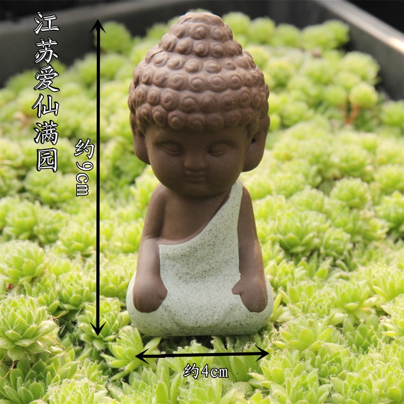包邮多肉摆件装饰迷你小佛四个一套 趣味多肉盆景造景园艺水族