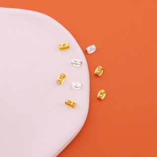 保色金属蝴蝶耳堵耳塞耳帽diy饰品配件耳钉耳饰耳钉后塞材料批发