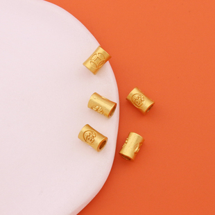 福字圆筒隔珠DIY饰品配件手工手链项链隔珠吊坠福竹节挂饰批发