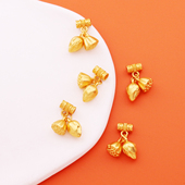 强保色金色莲蓬莲花高端手工配件两世欢手链项链吊坠diy饰品配件