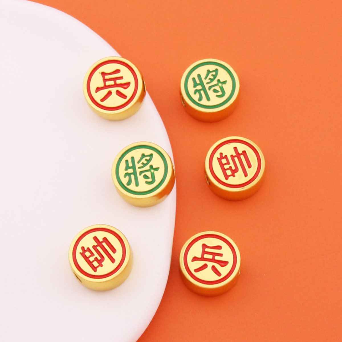 diy饰品配件保色古法金通孔配饰手工编织手链项链手串批发