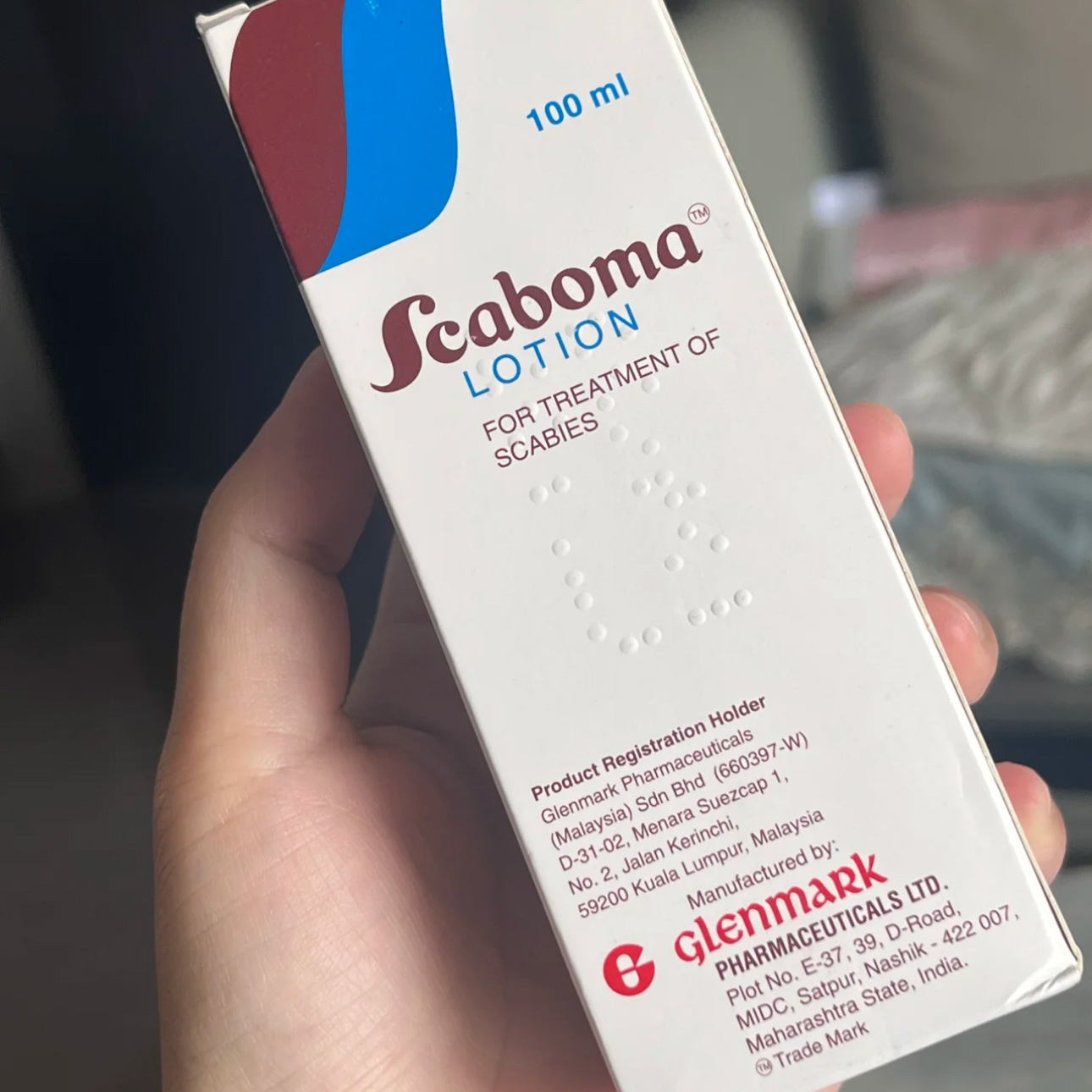 ●香港直邮●马来西亚进口林丹scaboma林旦除虱液 疥疮螨虫虱子