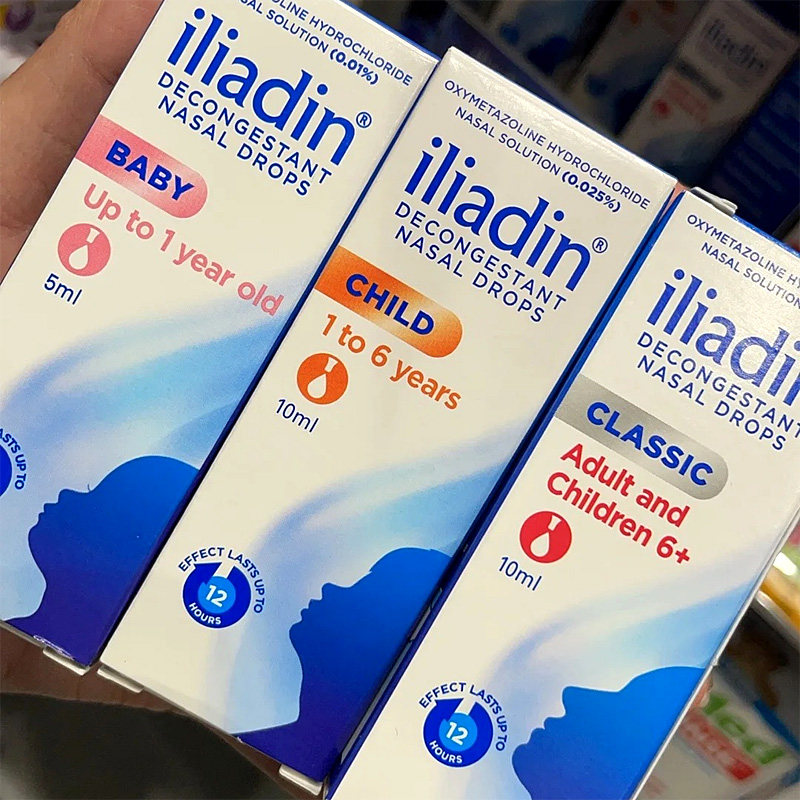 香港直邮 感冒救星欧洲版iliadin通鼻滴剂vicks鼻炎鼻塞克星1