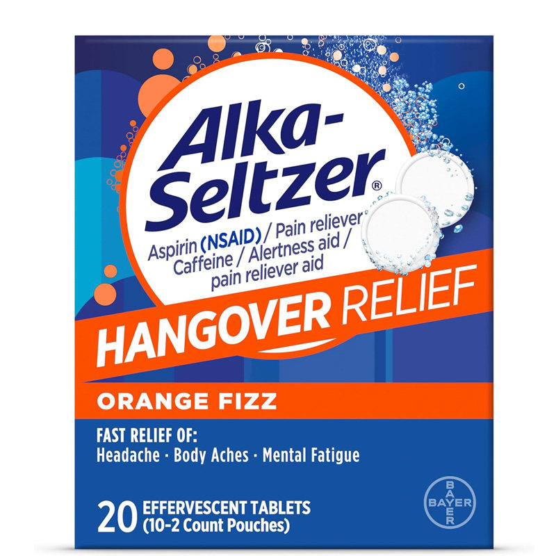 美国直邮拜耳Alka-Seltzer解酒泡腾片 宿醉头痛快速缓解身体酸痛1