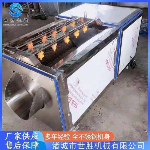 白薯毛辊清洗机设备 全自动去皮清洗机 薯芋毛刷清洗机设备