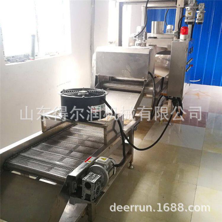 DR3500薄脆脆皮油炸生产线 煎饼果子薄脆全套油炸机 提供面片工艺