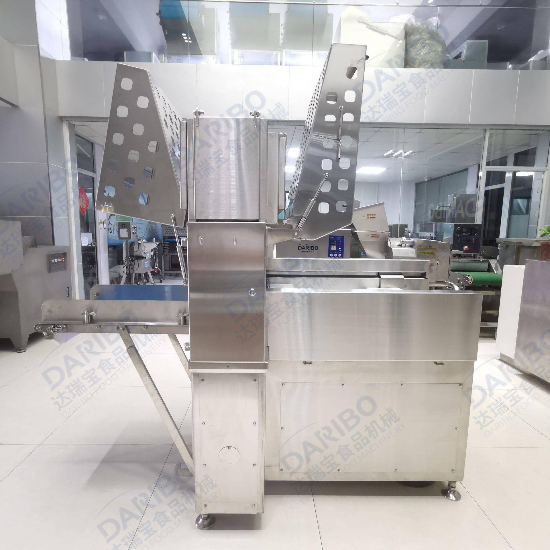 Q商用全自动猪肉切卷机 数控芝士卷切片机大型连续式猪肉切卷切片