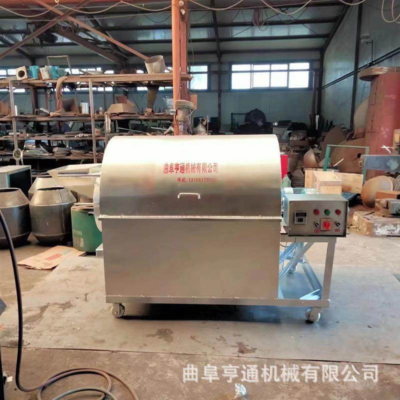 可按需求做炒货机 全不锈钢滚筒炒货机 电加热自动温控炒面机