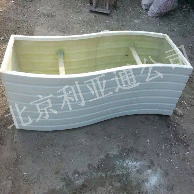 户外异形玻璃钢花箱、景观园林玻璃钢花箱花槽长方形白色花盆花钵