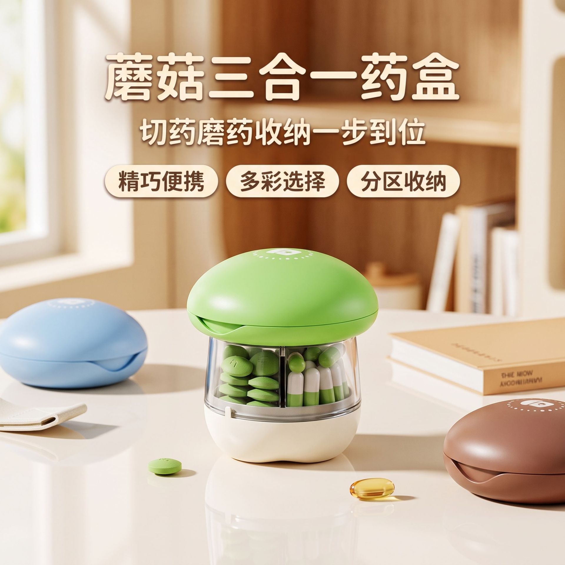 药盒切药器便携式药品分装盒