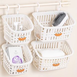 卫生间浴室厨房废弃洗脸巾收纳杂物壁挂式寝室床边挂篮阳台塑料框