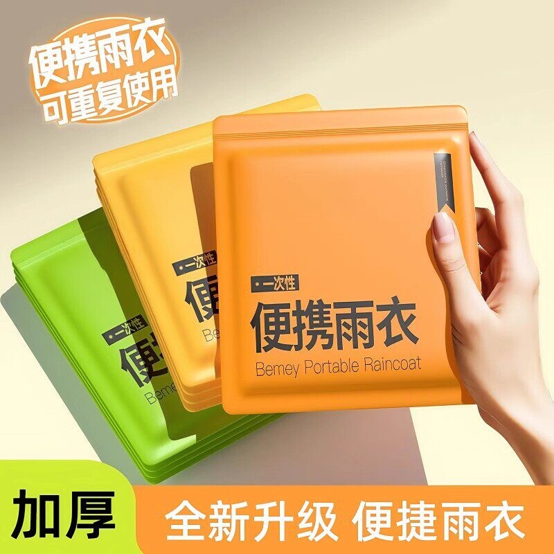 一次性卡片雨衣户外长款防暴雨图片