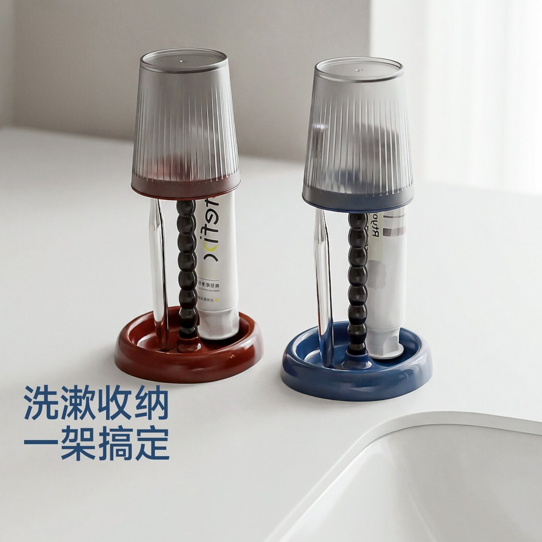 新款牙刷牙杯置物架高级感图片