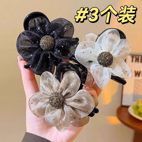 抓夹头花发饰2025新款太阳花