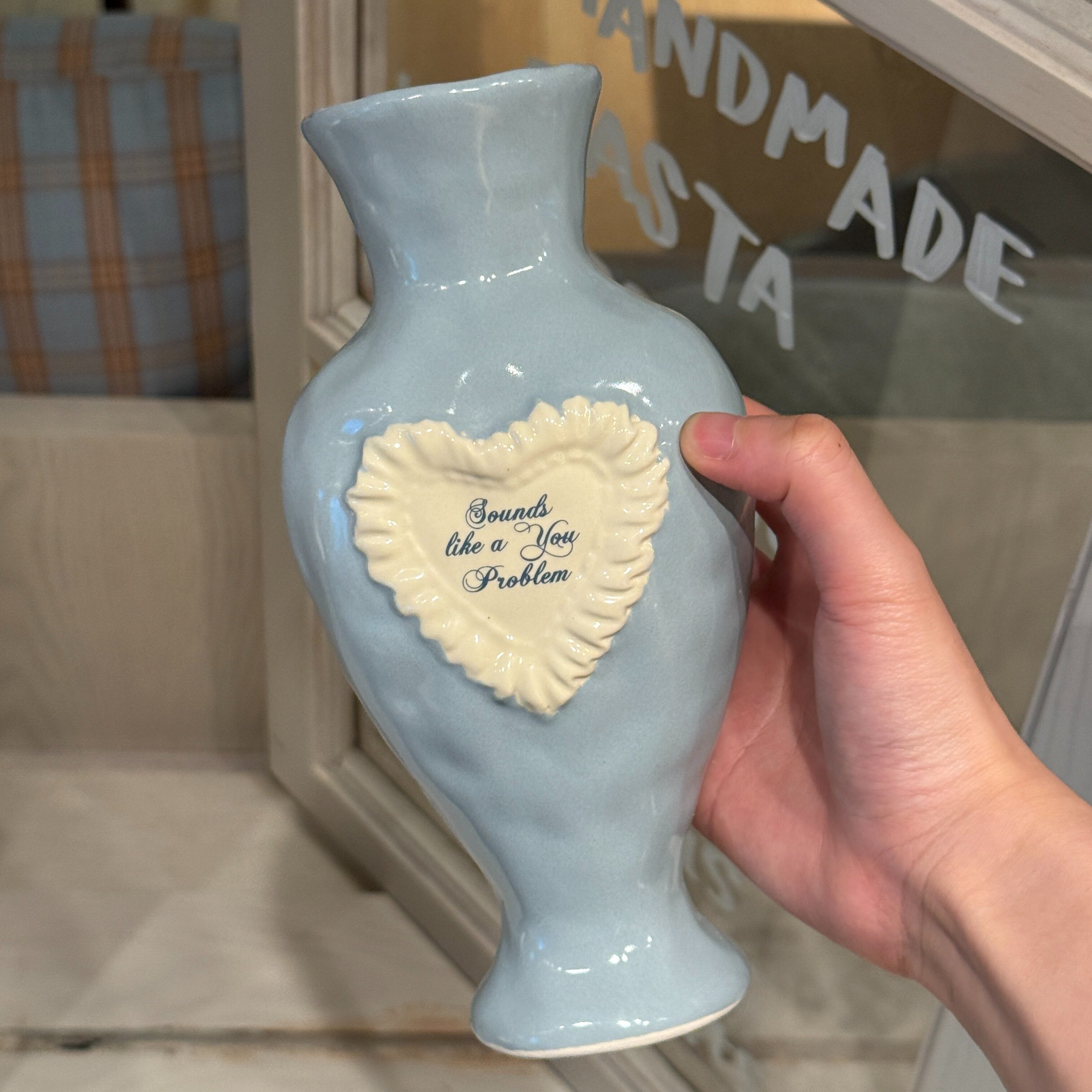 桉澜集法式陶瓷爱心花瓶高级感鲜花插花器欧式客厅摆件餐桌装饰品,家居饰品,花瓶,淘宝优惠券,粉丝福利购,淘宝优惠卷