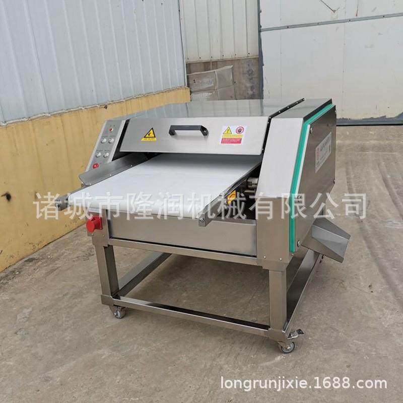 商用连续式鸡脖快速剥皮机 鸡腿琵琶腿去皮机 鸡脖去皮干净高效